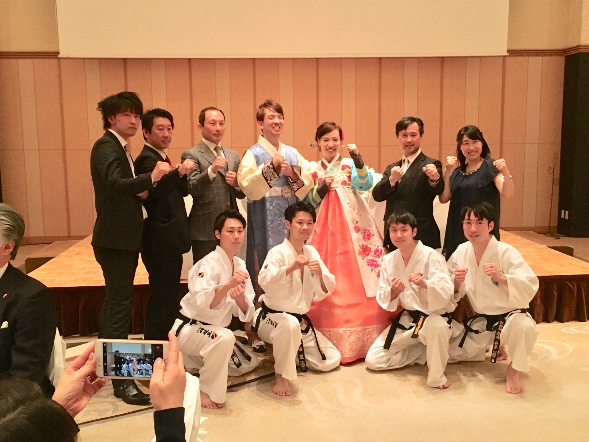 姜亮誠２段結婚式　テコンドー演武