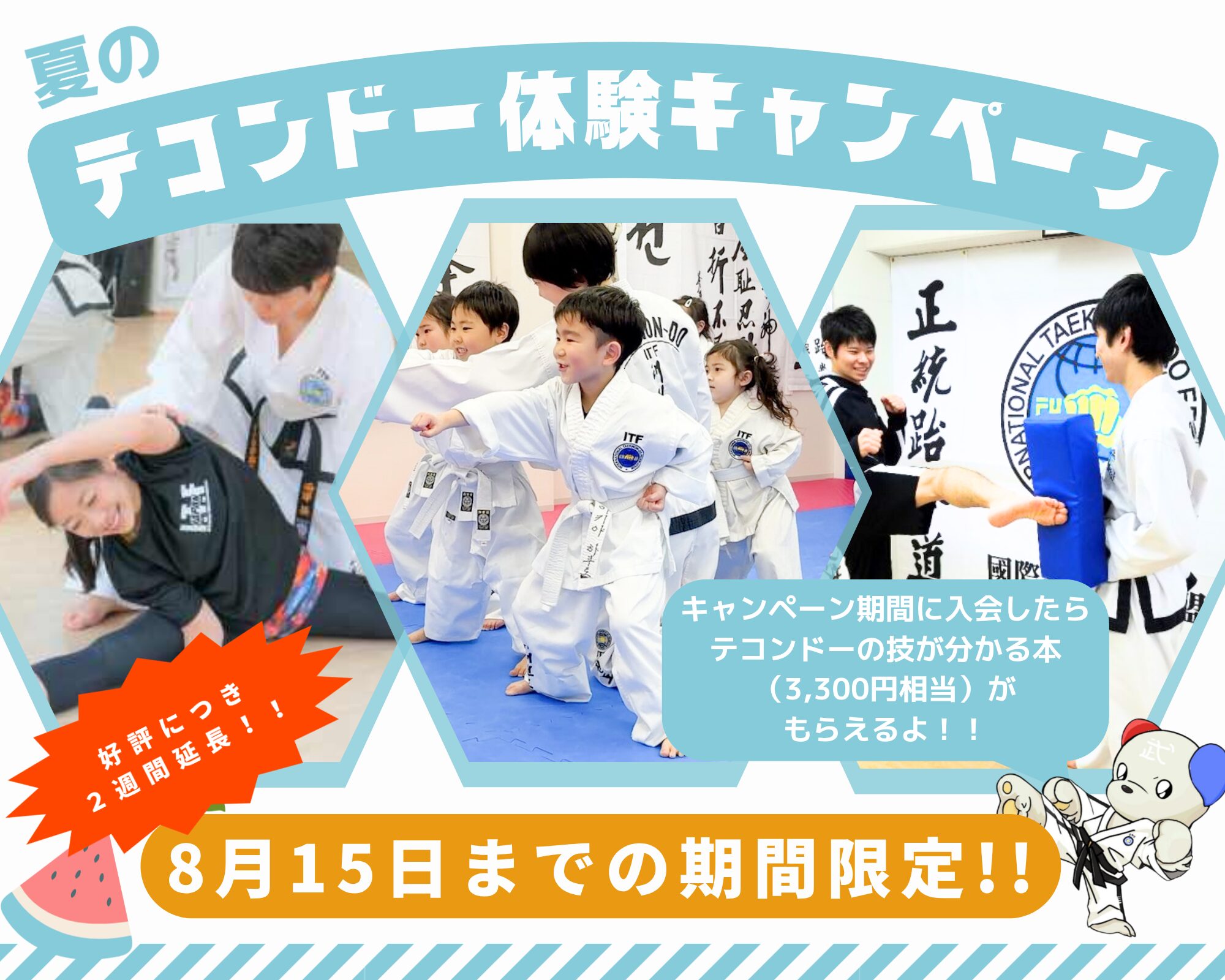 夏のテコンドー体験キャンペーンの特典ガイドブック