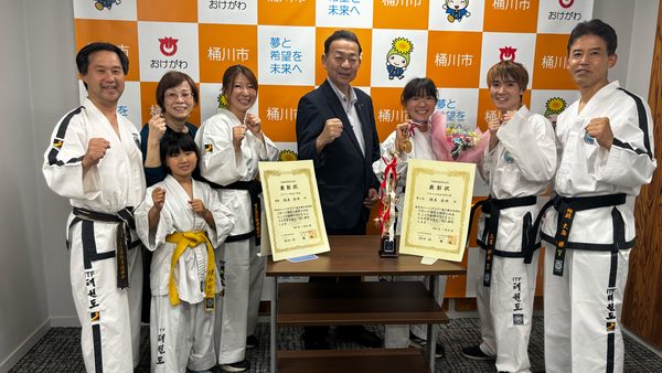 小野克典 桶川市長 テコンドー全日本ジュニア2026大会表敬訪問