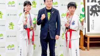 清水勇人さいたま市長 表敬訪問（全日本ジュニアテコンドー選手...